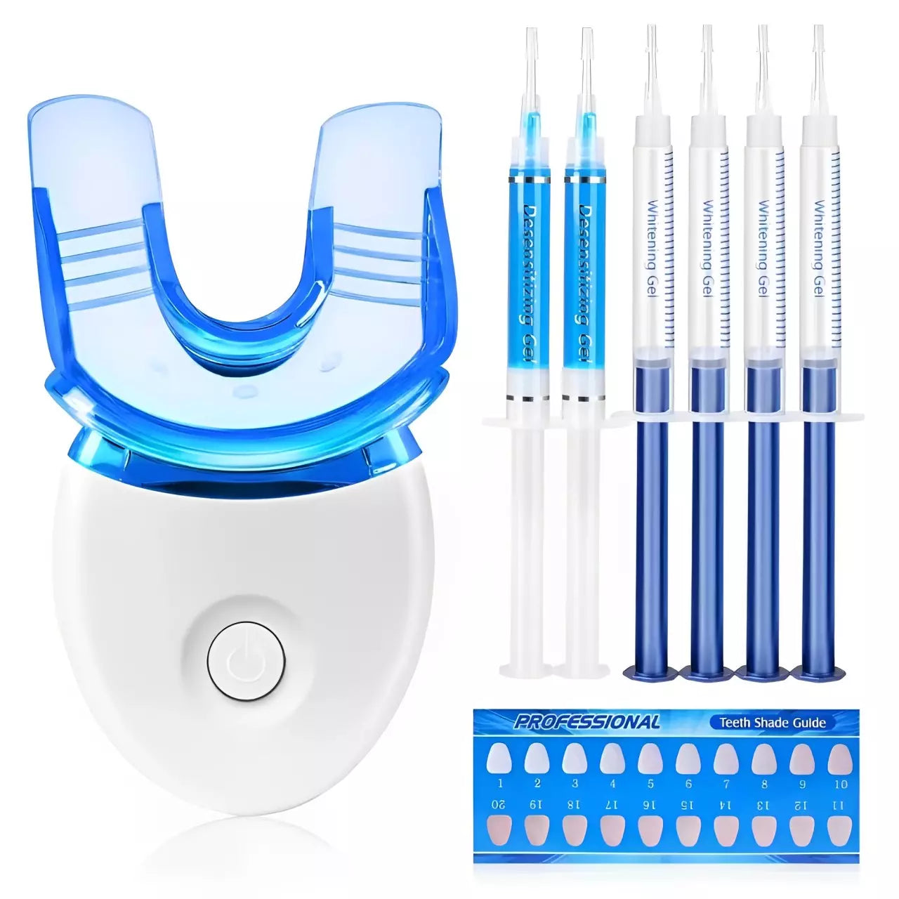Kit Clareador Dental com Luz LED e Gel Branqueador de Dentes