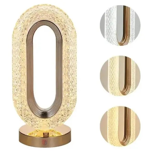 Luminária de Mesa LED Cristal Luxo – Design Sofisticado e Iluminação Personalizada