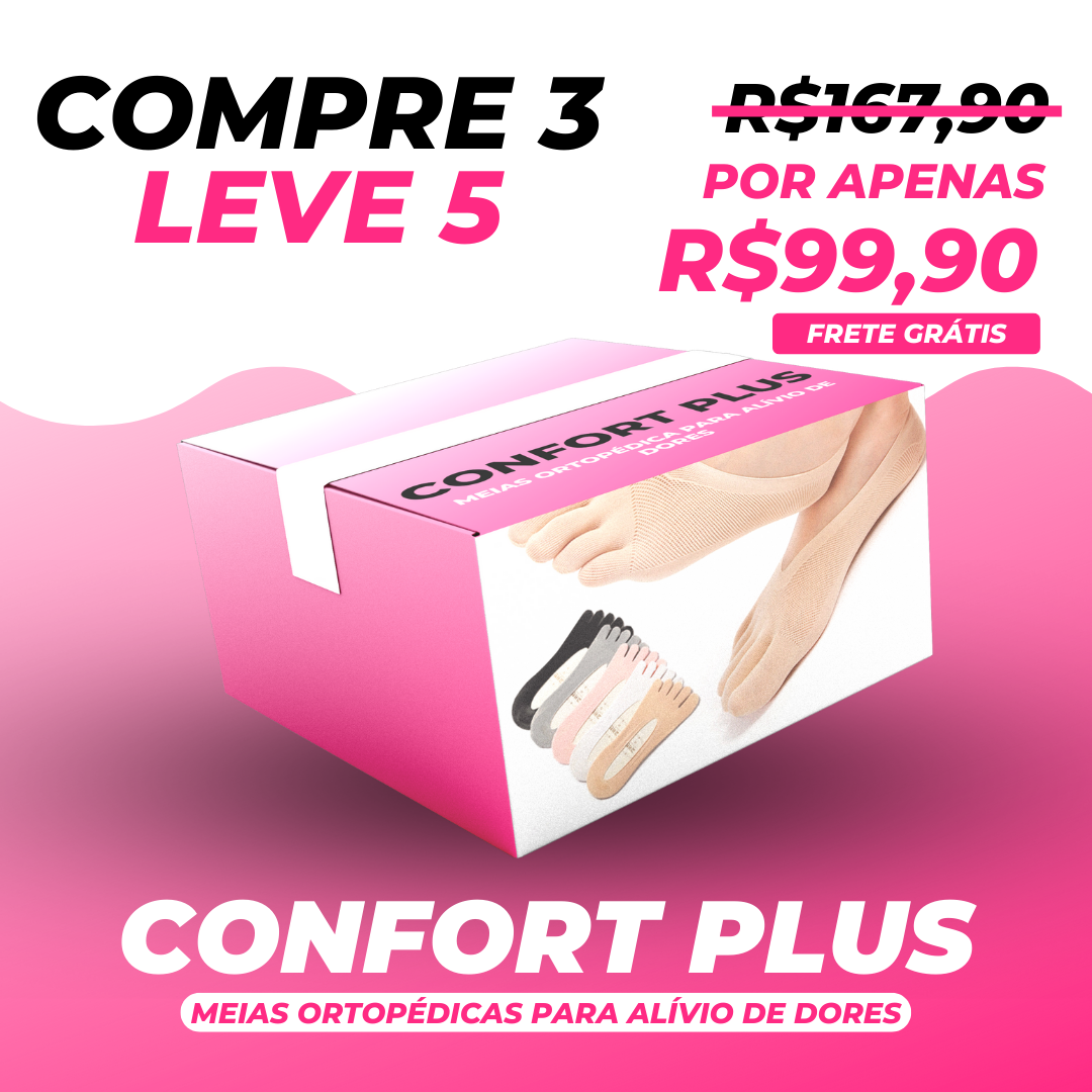 Meias Ortopédicas Para Alívio De Dores Nos Pés| COMPRE 3 LEVE 5