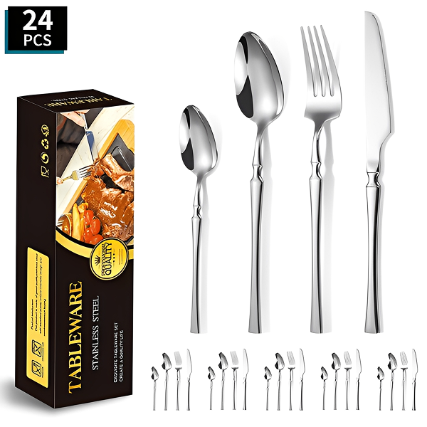 Jogo de Talheres de 24 Peças Roma