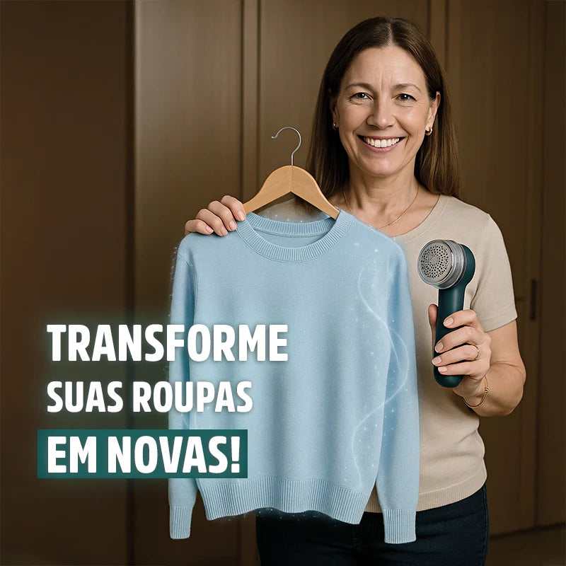 Removedor de Bolinhas Elétrico Sem Fio - Para Roupas Sem Pelos e Bolinhas