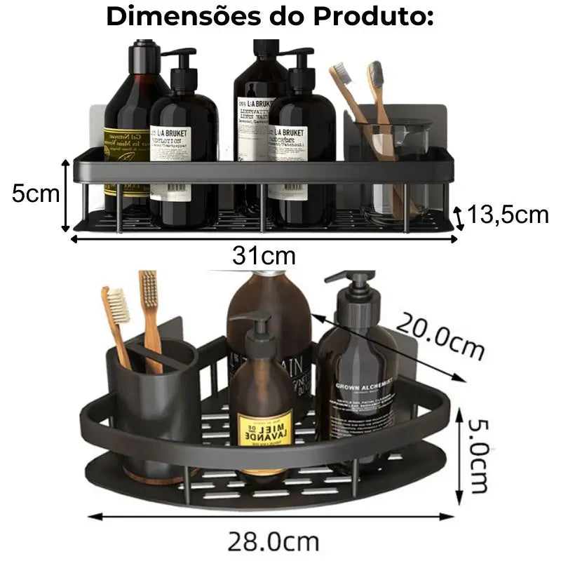 Suporte Organizador Alumínio + Kit Adesivos de Brinde! [FRETE GRÁTIS]