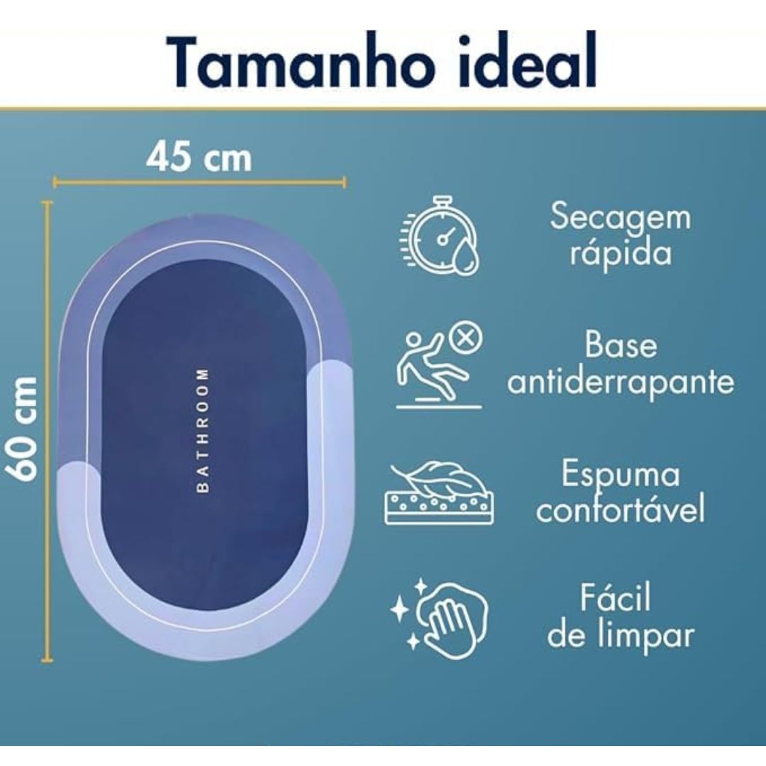 Tapetes para Banheiro Antiderrapante Premium - Pague 1 Leve 2