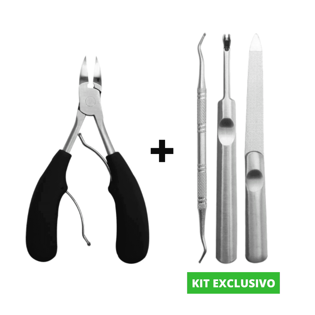 Alicate Para Desencravar Unhas + Kit Exclusivo 🎁 Alicate Próprio Para Desencravar unhas Casa Feita Alicate Clean Max | Preto + Kit Exclusivo 