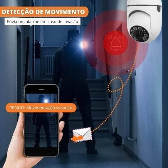 Câmera de Segurança Full HD Wi-Fi Inteligente 360 cc 12 Casa Feita 
