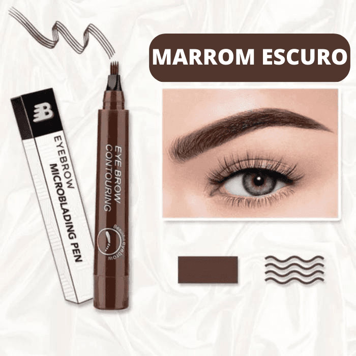 Caneta Micropigmentadora à prova d'água Caneta Micropigmentadora à prova d'água Casa Feita Marron Escuro 