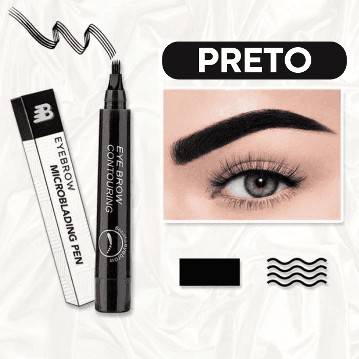 Caneta Micropigmentadora à prova d'água Caneta Micropigmentadora à prova d'água Casa Feita Preto 